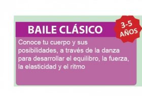 Baile Clásico. Casa de la Mujer y la Infancia. Club de Infancia. Clases para niños. Cursos para niños. Madrid. Alcorcón